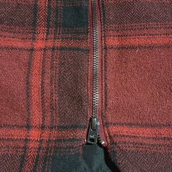 Hollister Skirt Juniors 1 Y2K Red Tartan Wool Plaid Side Zip Sleaze Academia - Picture 7 of 7